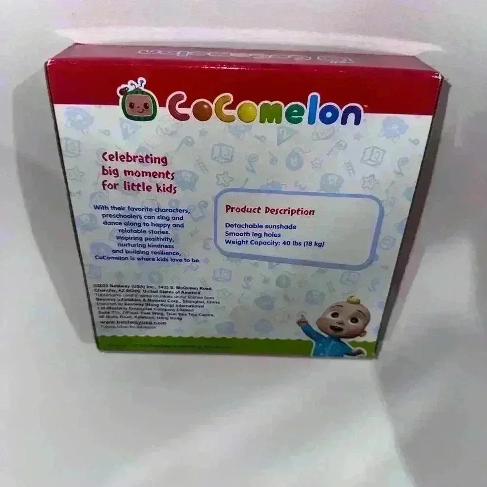 NEW! Cocomelon Float Pool Raft Shaded Covered Ages 1-2